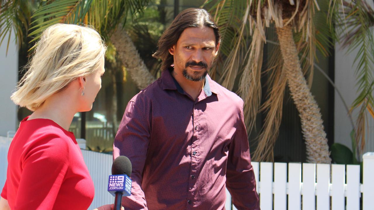 Garth Lance Spain leaves the Darwin Local Court on Wednesday where he stands charged with hit-and-run driving causing death. Picture: Jason Walls