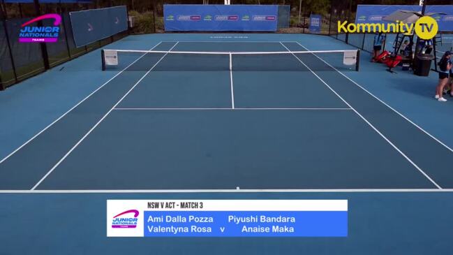 Replay: Ami Della Pozza, Valentyna Rosa (NSW) v Piyushi Bandera, Anaise Maka (ACT) (U13 girls  - group B) -  Australian Junior Teams Championships U13