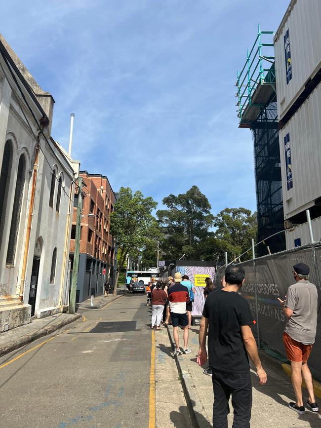 Testing clinics in Sydney's inner west were inundated with people on Saturday morning as hundreds turn out to get tested for Covid-19. Picture: Supplied