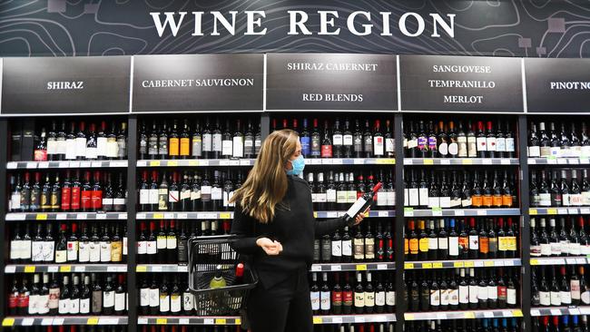 Coles is one of Australia’s largest wine retailers through chains like Liquorland. Picture: Aaron Francis