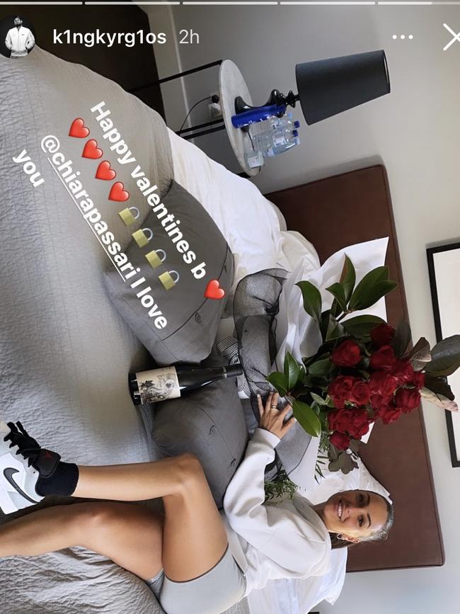 Kyrgios spared no expense on Valentine’s Day.