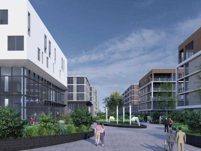 Artist impressions of the proposed $286m residential hub.