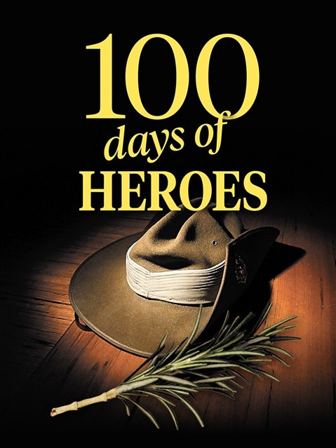 Logo for 100 days of heroes in the Mercury newspaper hundred days of heroes