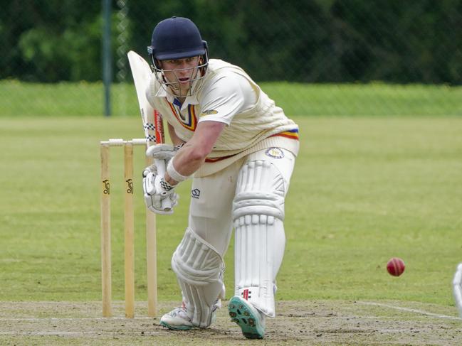 Premier Cricket: Frankston Peninsula v Geelong. Frankston batter Ryan Hammel. Picture:  Valeriu Campan