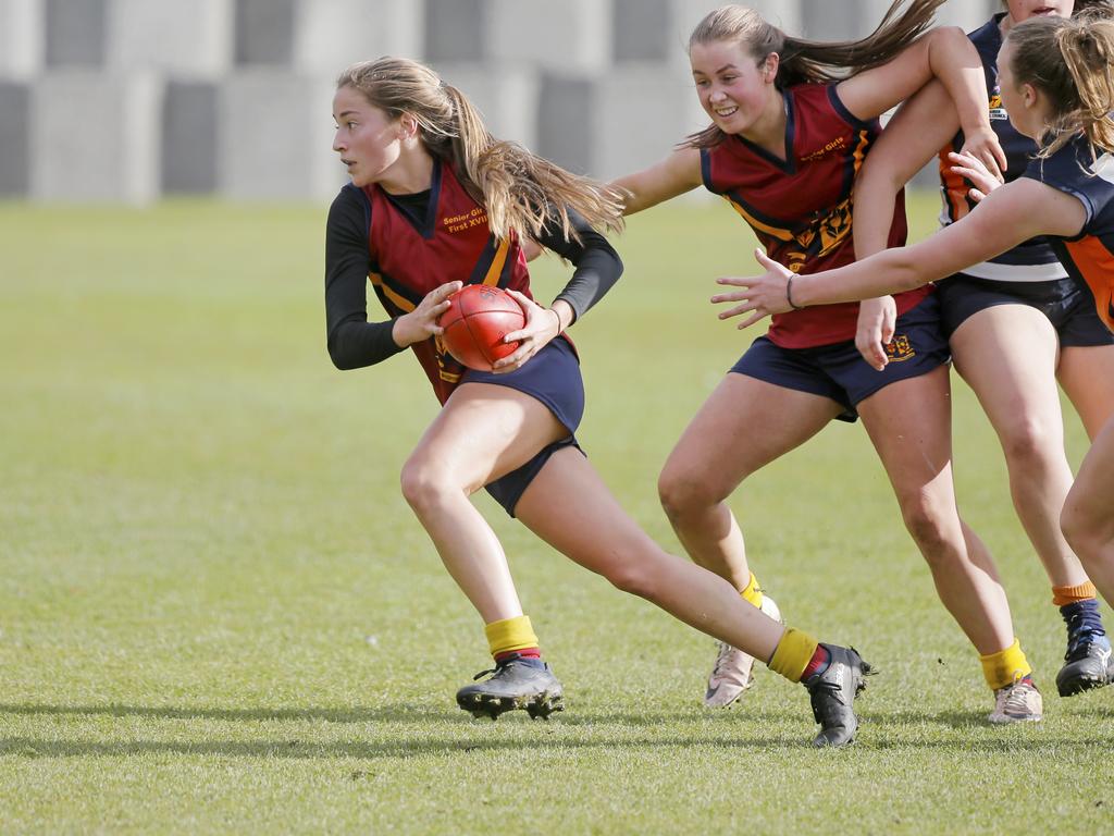 Fahan versus Scotch Oakburn in the Sports Association of Independent Schools Australian Rules girls grand final. Picture. PATRICK GEE