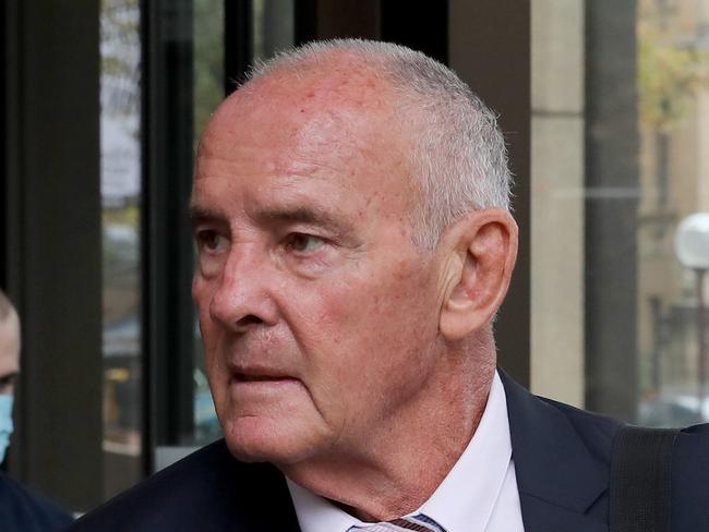 SYDNEY, AUSTRALIA - NewsWire Photos MAY 9, 2022:  Chris Dawson pictured as he leaves the Supreme Court, Sydney CBD. Ex-Newtown Jets player and school teacher Chris Dawson was charged with murdering his wife Lynette in 1982.Picture: NCA NewsWire / Damian Shaw