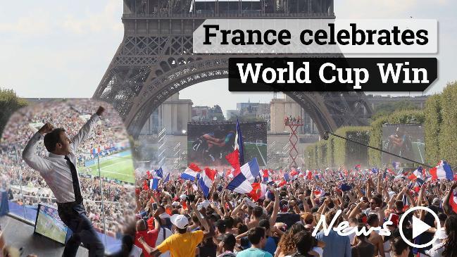 France celebrates their World Cup win