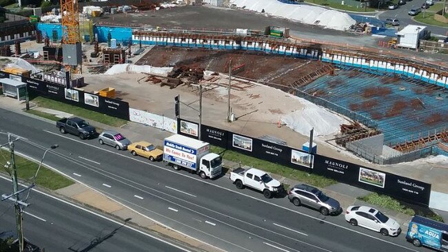 The parking lane on the Gold Coast Highway at Palm Beach on the northern Gold Coast.