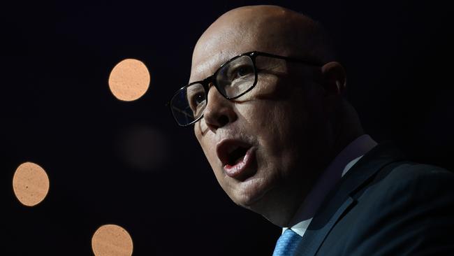 BRISBANE, AUSTRALIA - NewsWire Photos - JULY 6, 2024.Federal Opposition Leader Peter Dutton speaks during the LNP Convention in Brisbane. Picture: Dan Peled / NewsWire