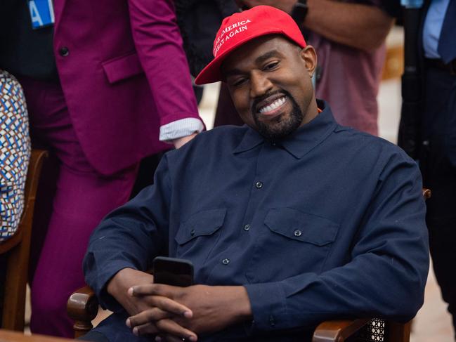 Kanye West has again spoken about his admiration for Donald Trump. Picture: AFP