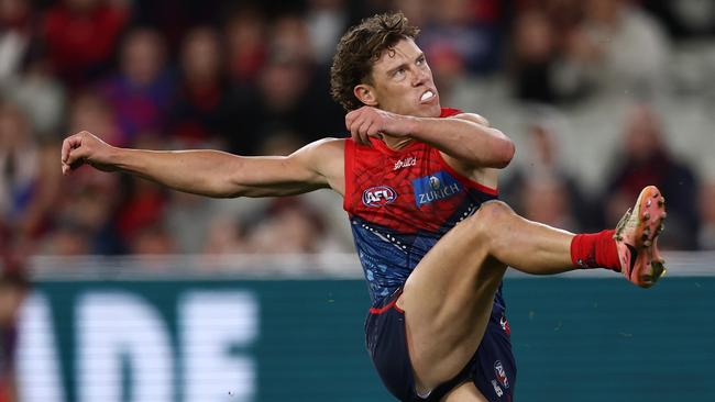 Jake Melksham kicks one of 13 final-quarter goals at the MCG. Picture: James Wiltshire/AFL Photos via Getty Images