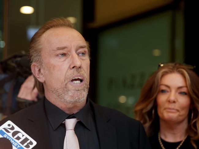 Brett Sengstock outside Downing Centre local court with his wife Lisa. Picture: NCA NewsWire / Nikki Short