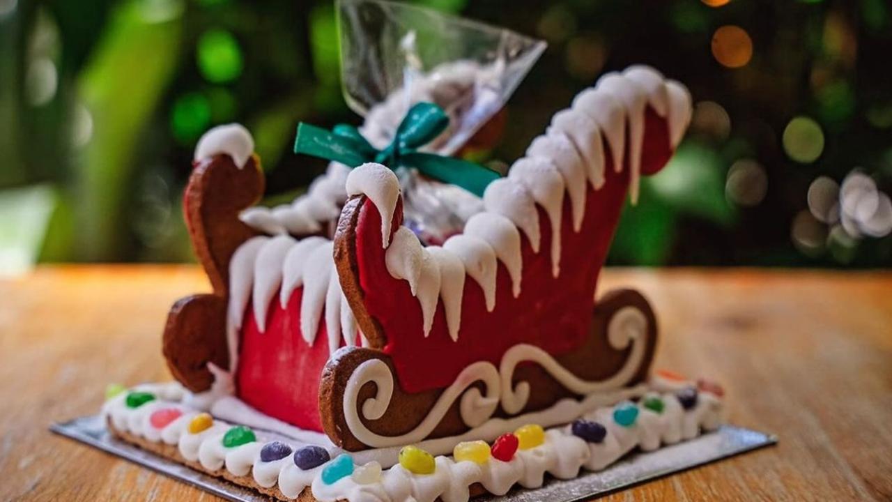 A gingerbread sleigh from Flour &amp; Chocolate.