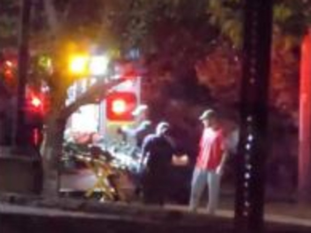 Rescuers load a person into an ambulance at the scene of a mass shooting in Lewiston, Maine. Picture: Supplied