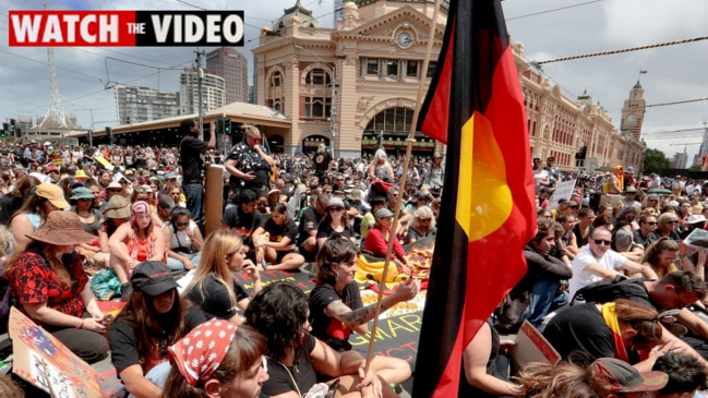 Invasion Day march on Australia Day 2020 in Melbourne