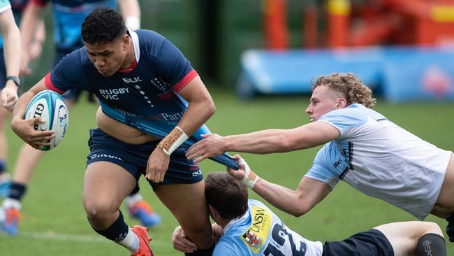 Rebels Joseph Vela in the National U19 round three match. Pics: Julian Andrews