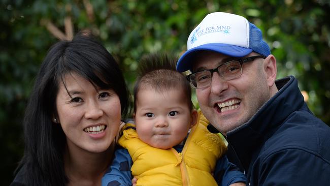 Ian Davis and Mel Yang with son Ash. Picture: David Smith