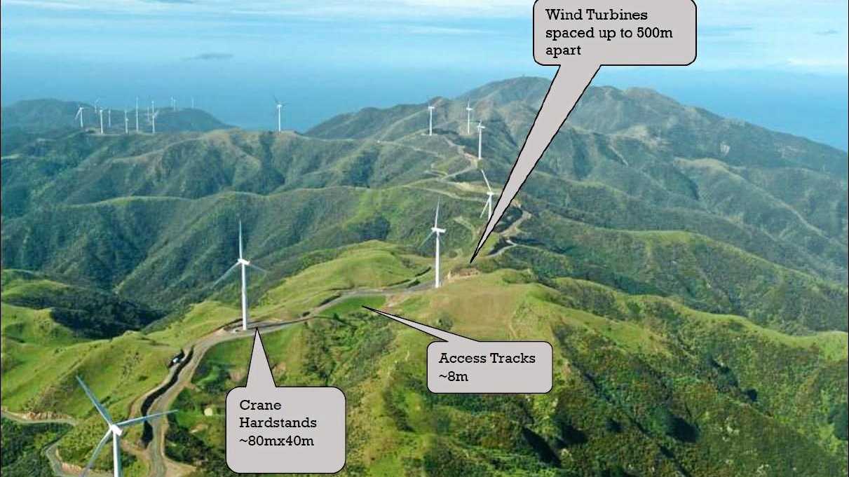 An example of the wind farm layout for the proposed Clarke Creek project. Picture: Lacour