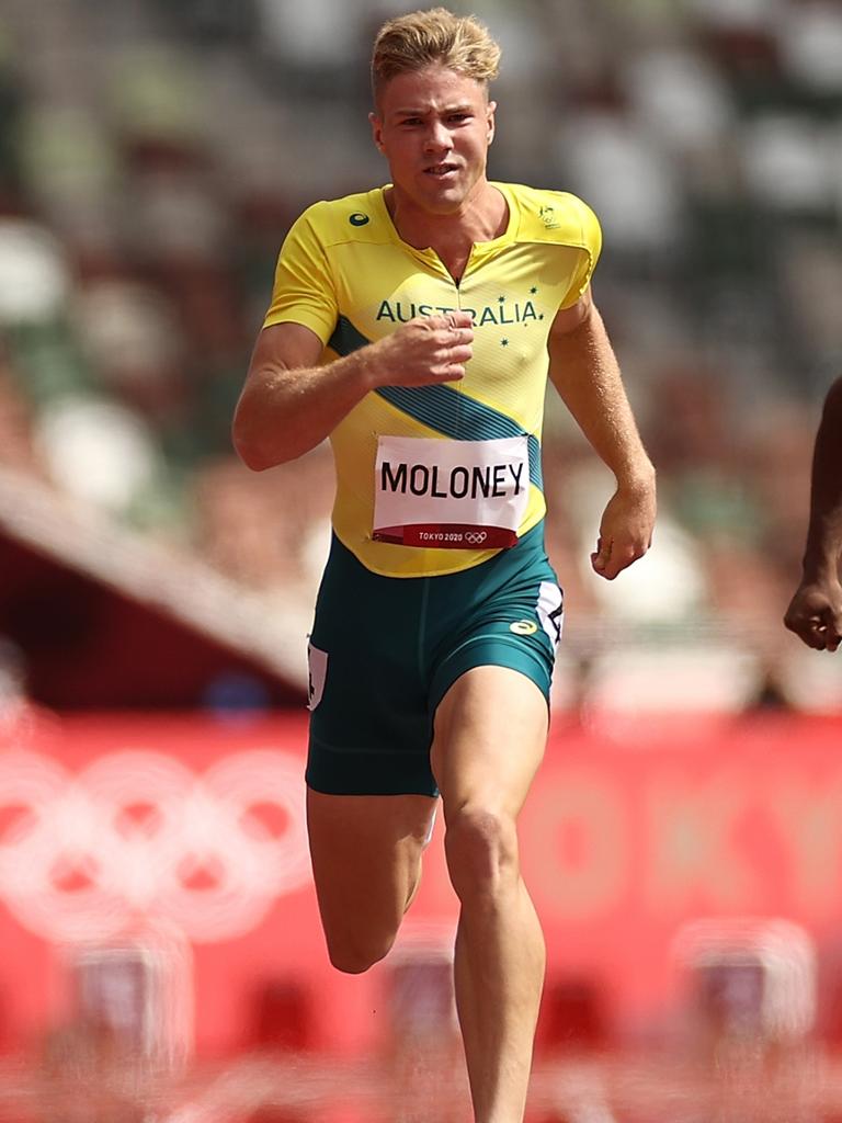 Ash Moloney in the 100m. Picture: Cameron Spencer/Getty