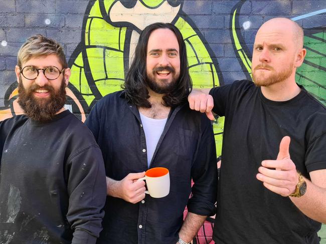 Aussie comedy trio Aunty Donna on their, unexpected appearance in the coming comedy-fantasy blockbuster Dungeons and Dragons: Honor Among Theives. Supplied