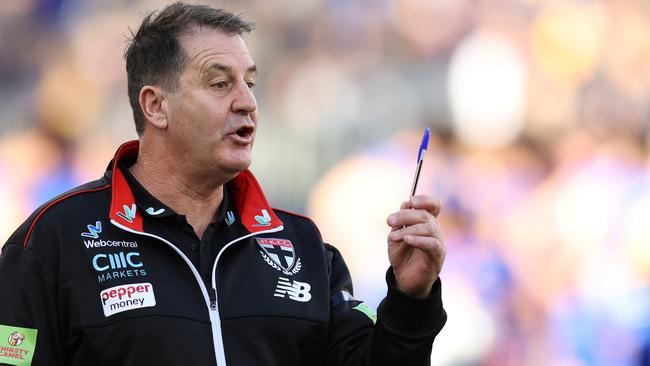 Ross Lyon says it’s on him to drag St Kilda out of their slump. Picture: Will Russell/AFL Photos via Getty Images