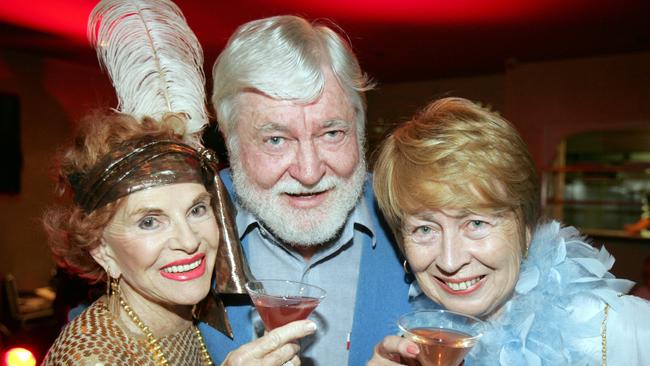 Roma Blair with Brian and Patricia Mossop. Picture: Glenn Hampson