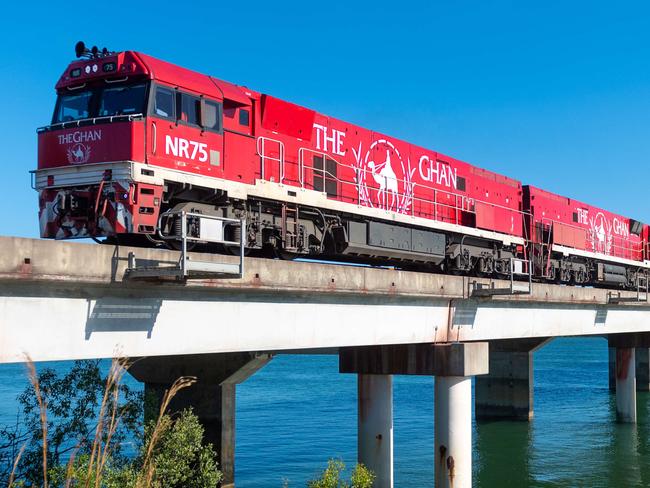 After a five month hiatus due to the coronavirus, The Ghan once again arrives in Darwin after a three day journey from Adelaide. Picture: Che Chorley