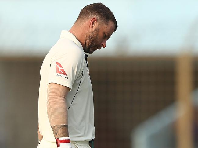 CHITTAGONG, BANGLADESH - SEPTEMBER 06:  Matthew Wade of Australia walks off after he was dismissed during day three of the Second Test match between Bangladesh and Australia at Zahur Ahmed Chowdhury Stadium on September 6, 2017 in Chittagong, Bangladesh.  (Photo by Robert Cianflone/Getty Images)