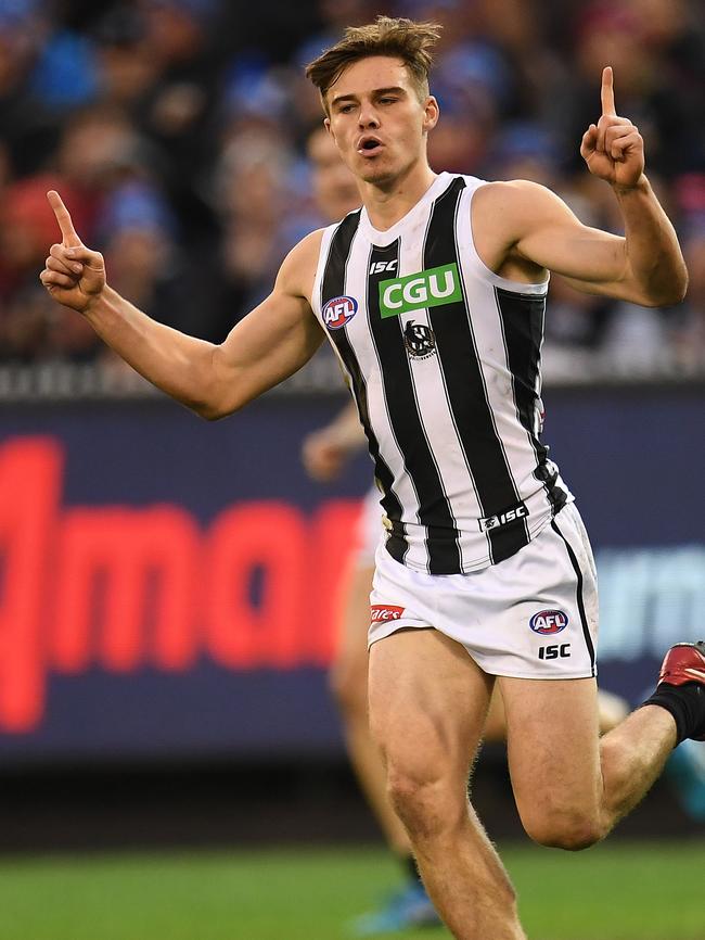 Josh Thomas kicks another goal earlier this season. Pic: AAP