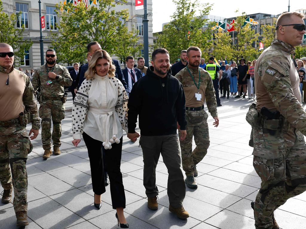 Ukrainian President Volodymyr Zelenskyy is putting pressure on NATO members to smooth the path for Kyiv to join the US-led defence alliance. Picture: AFP.