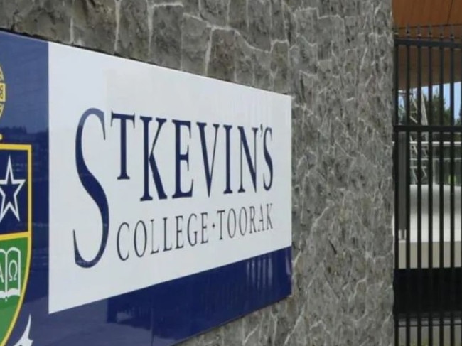 St Kevin's College Toorak sign Picture: Supplied