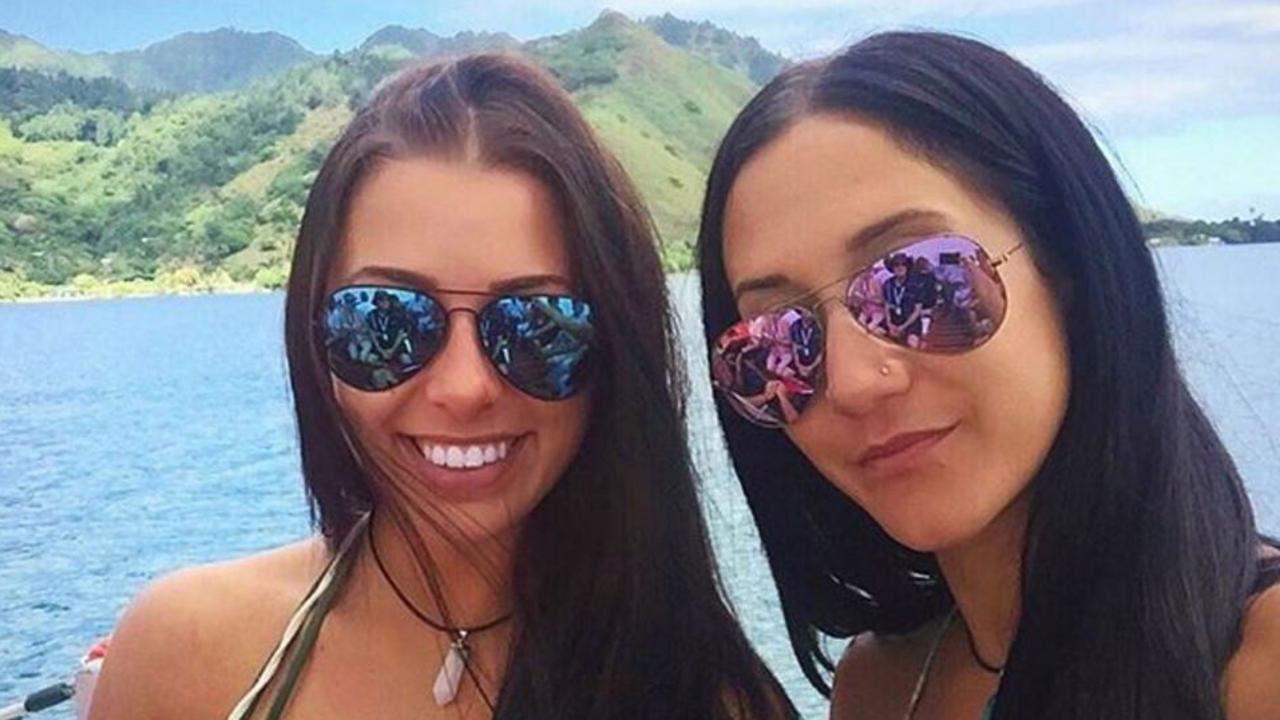 Mélina Roberge and Isabelle Lagace on their luxury cruise which brought them to Australia with 95kg of cocaine picked up in Peru. Picture: Facebook.