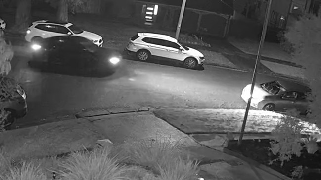 CCTV vision of a car believed to be involved in the Marsfield shooting.