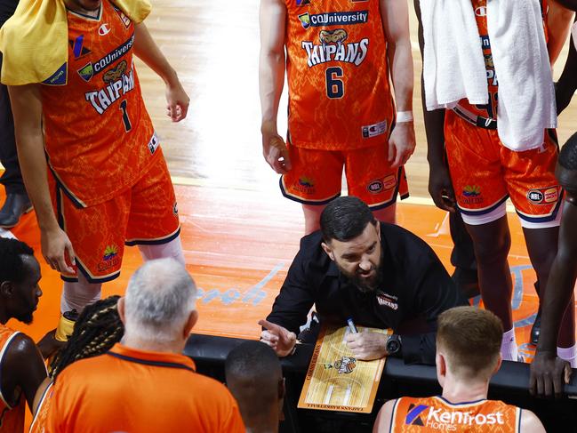 Some Taipans players are hesitant to wear the NBL’s Pride Round logo on their jersey. Picture: Brendan Radke