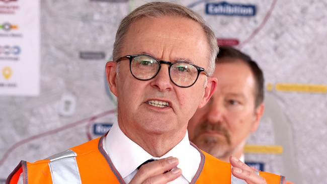 Prime Minister Anthony Albanese said fee-free TAFE places will help ease Australia’s acute skills shortage. Picture: Steve Pohlner