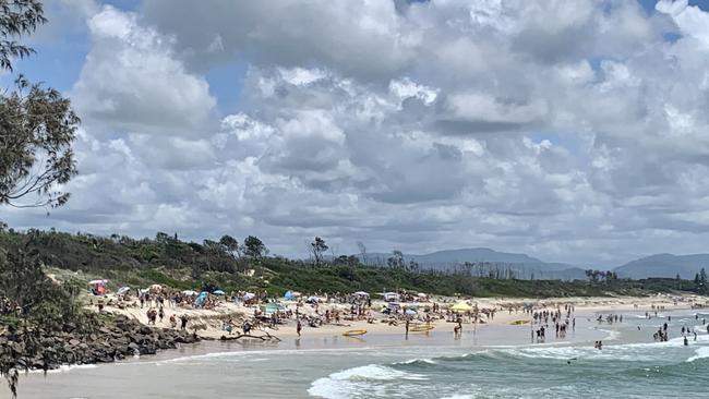 The Wreck is a popular surf spot in Byron Bay, named after the remains of the SS Wollongbar just offshore.