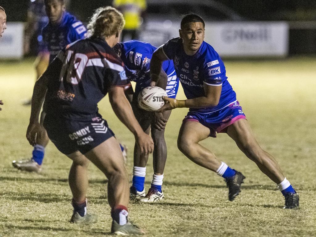 Albert Junior Ma Chong for Newtown against Warwick in TRL A grade round 10 rugby league at Jack Martin Centre, Saturday, June 19, 2021. Picture: Kevin Farmer