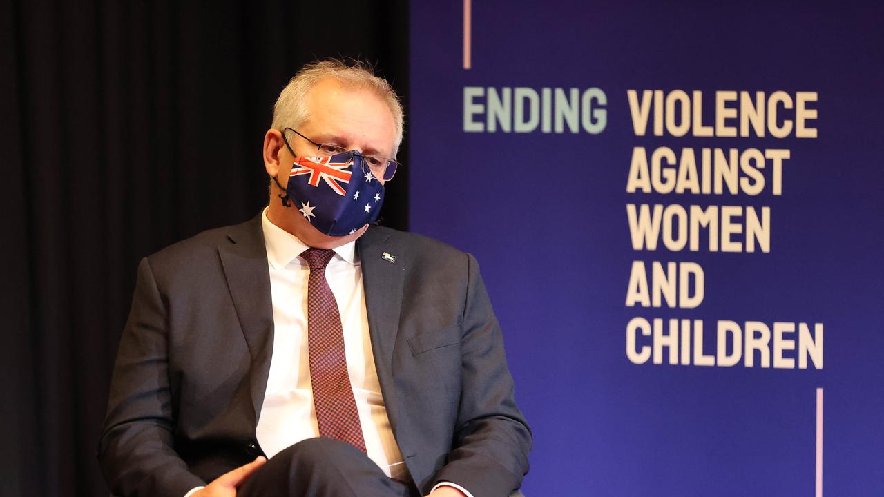Prime Minister Scott Morrison spoke at the national summit on women’s safety. Picture: NCA NewsWire / Gary Ramage