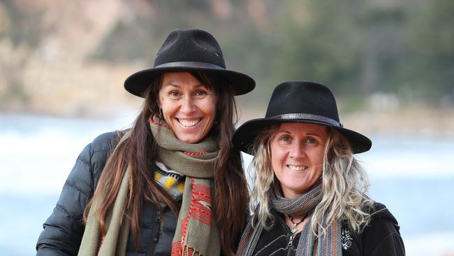 The annual 5 Lands walk from MacMasters Beach Saturday 22nd June 2019 N'Garie Howard and Tammy Deron-Cox. Picture: Sue Graham