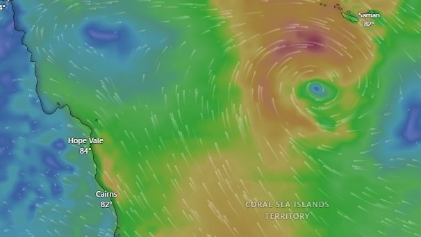 The Bureau of Meteorology have confirmed tropical system 22U will form into a cyclone on Sunday, however its path is yet to be determined. Photo: Supplied.