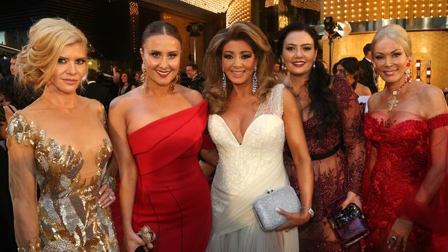 The Desperate Housewives of Melbourne cast at this year’s Logies. Picture: Hamish Blair