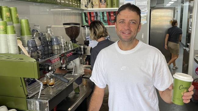 Levanti and Belmoral owner George Daoud at his cafe which serves Campos Coffees. Picture: Leighton Smith.