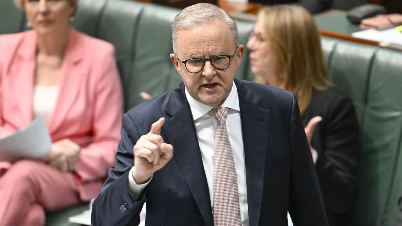 Prime Minister Anthony Albanese went after the Greens at Question Time. Picture: NewsWire / Martin Ollman