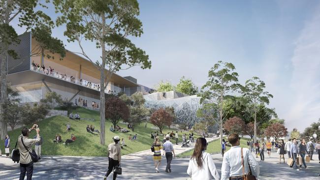 New renders of the proposed Apple Building at Federation Square.