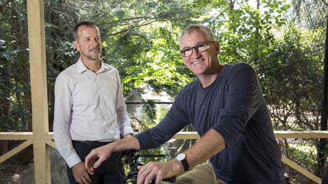 President of BIKEast Mark Worthington (left) and BIKEast member Andrew Moss. Picture: John Fotiadis.