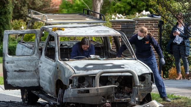 It was believed to be the car used to ram police. Picture: Jay Town