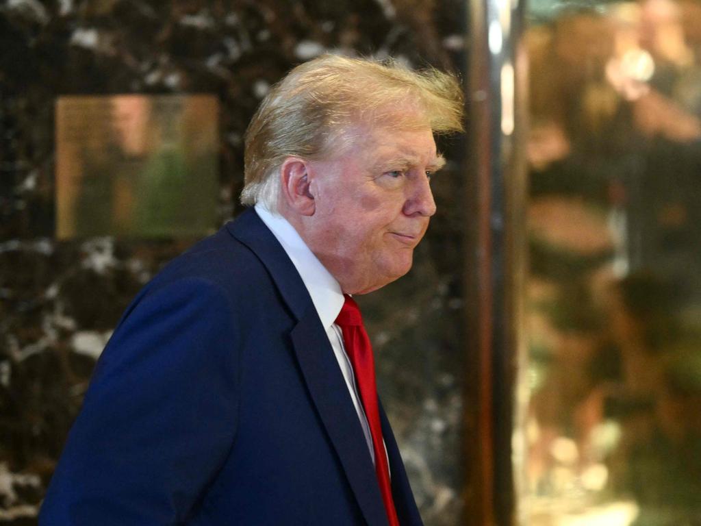 Donald Trump after speaking at Trump Tower. Picture: Angela Weiss (AFP)