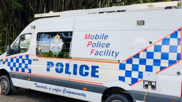 Queensland Police Services' Mobile Police Facility is deployed in the Cairns CBD as part of heir crime prevention strategy. Picture: QPS