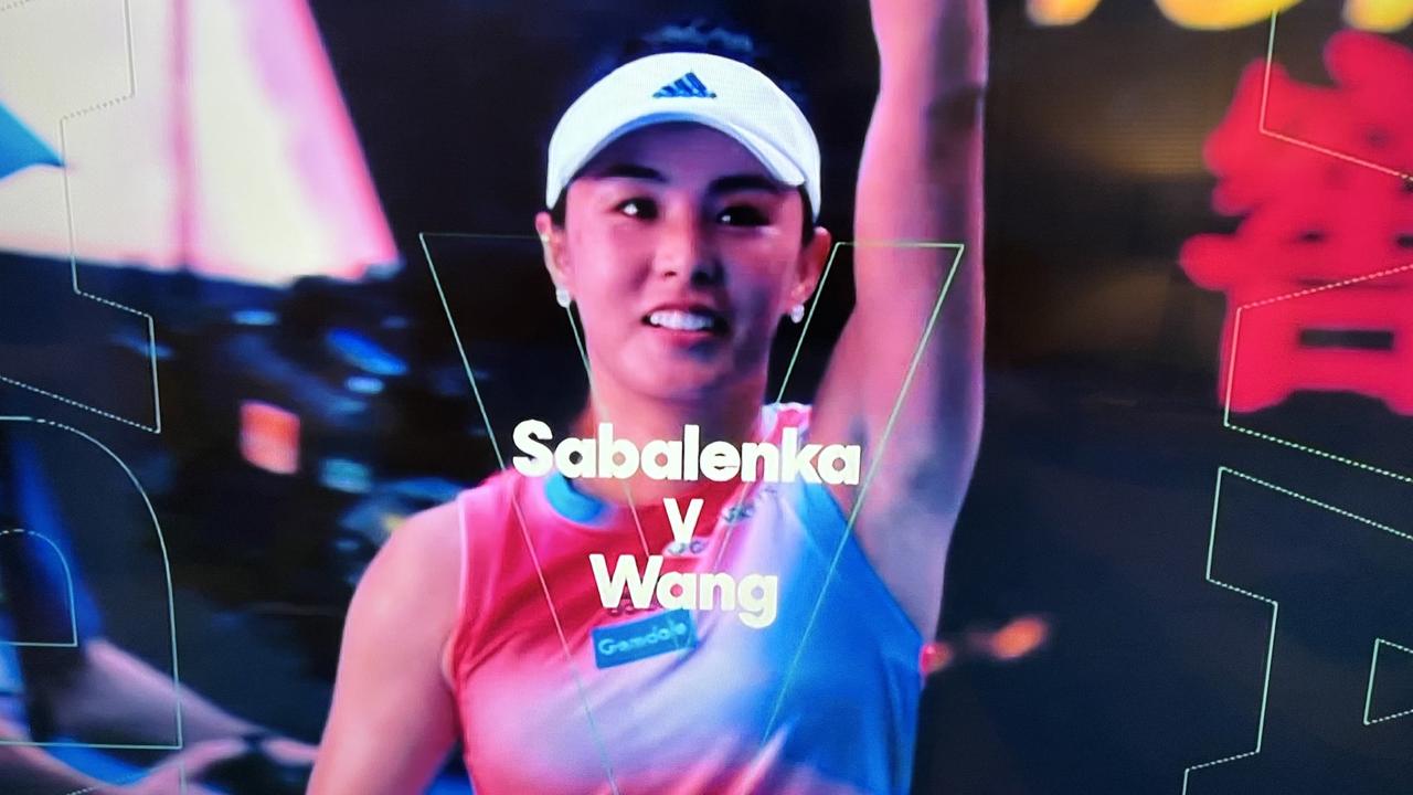 ESPN showed Chinese player Wang Qiang instead of Wang Xinyu in a promo. Picture: The Tennis Podcast / Twitter