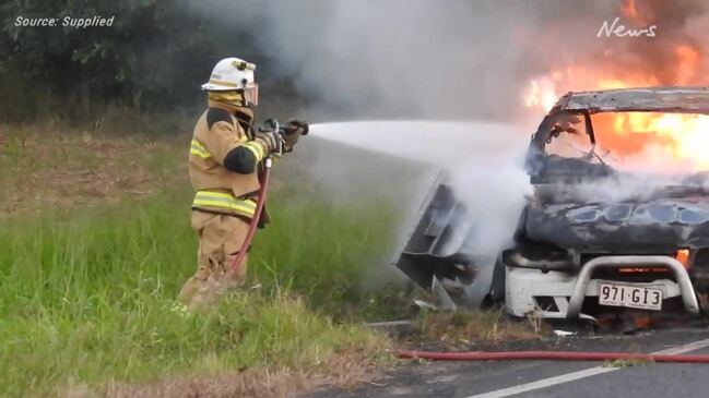 Car erupts in flames near Yarrabah